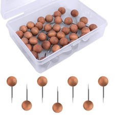 AIEX 100pcs Wood Push Pins, Wooden Thumb Tacks Taille unique, Transparent