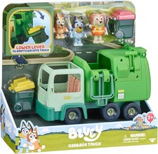 Moose Toys Bluey Garbage Truck - 2.5" Bluey and Bin Man Figures with Playset