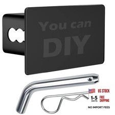 DIY Blank Metal Hitch Cover for 2 Inch Receivers with Trailer Hitch Pin  5  x3"