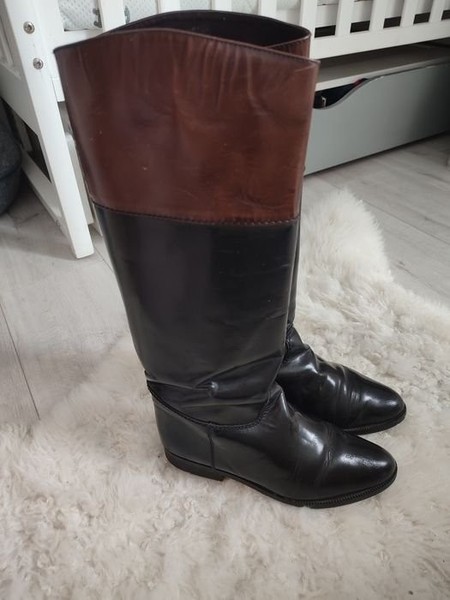 Women Guess Boots Black Leather 37