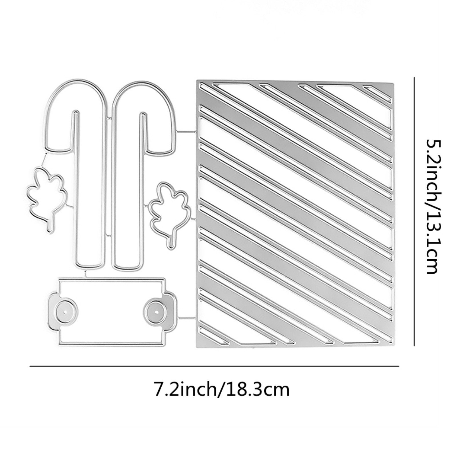 Sweet Candy Cane Stamp and Cutting Dies for Diy Scrapbooking Decoration Craft