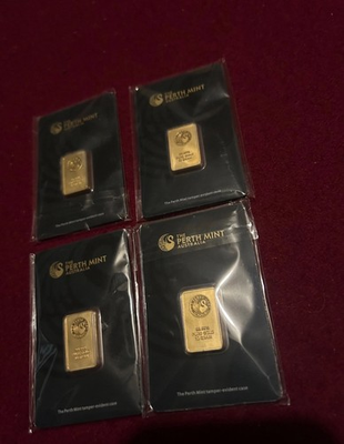 #ad The Perth Mint Gold Bar 10g 99.99 Pure Gold Sealed Assay $1250.00