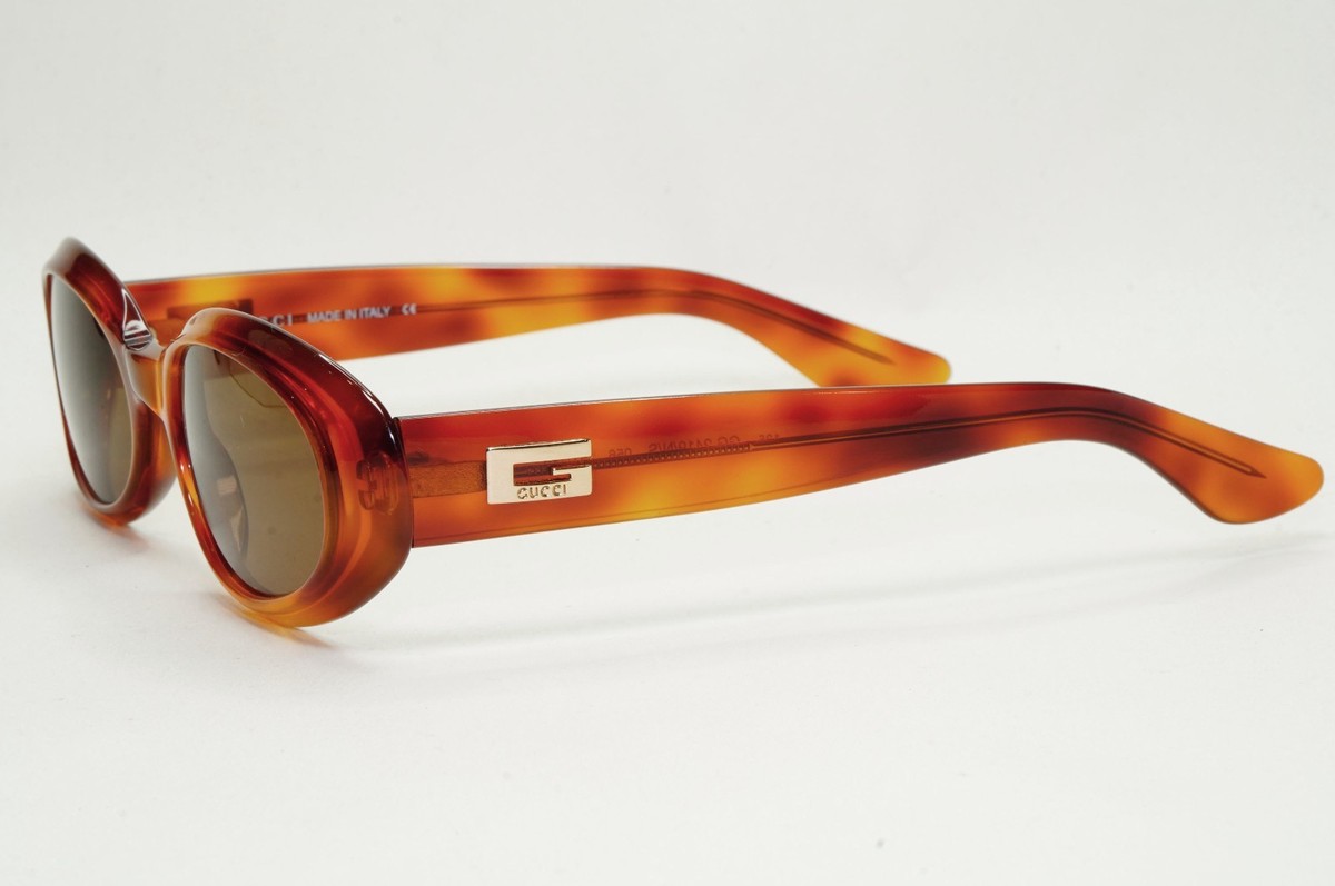 Gucci Sunglasses 1997 Vintage Oval Brown Transparent GG 2419/N/S
