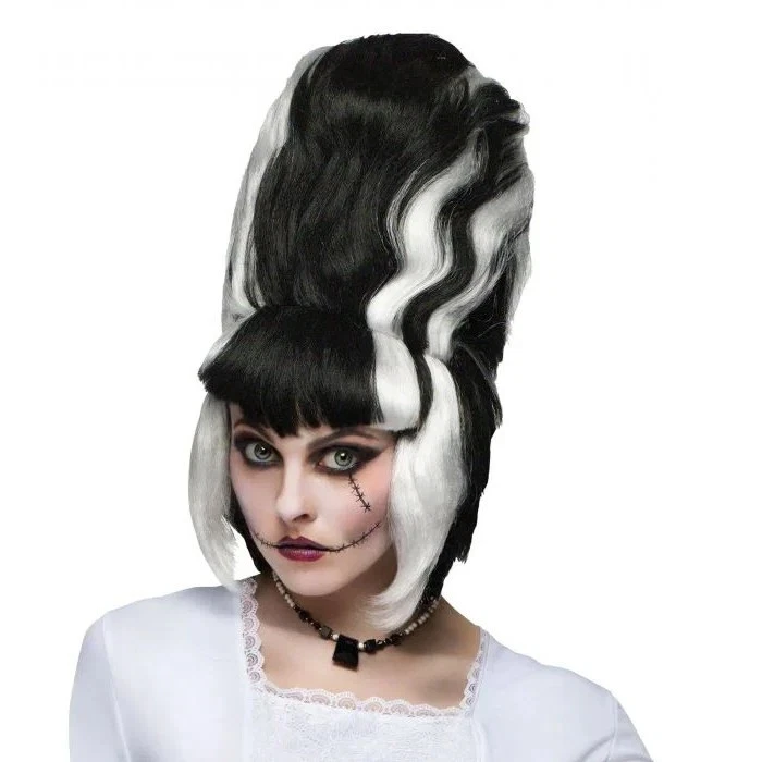 DIVERTIDO MUNDO MONSTRUO NOVIA PERSONAJE PELUCA ADULTO HALLOWEEN DISFRAZ ACCESORIO 92444 Foto 2 de 4