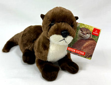 Aurora SLIDDY the RIVER OTTER 8" Stuffed Animal Toy NWT Mini Flopsie 31230