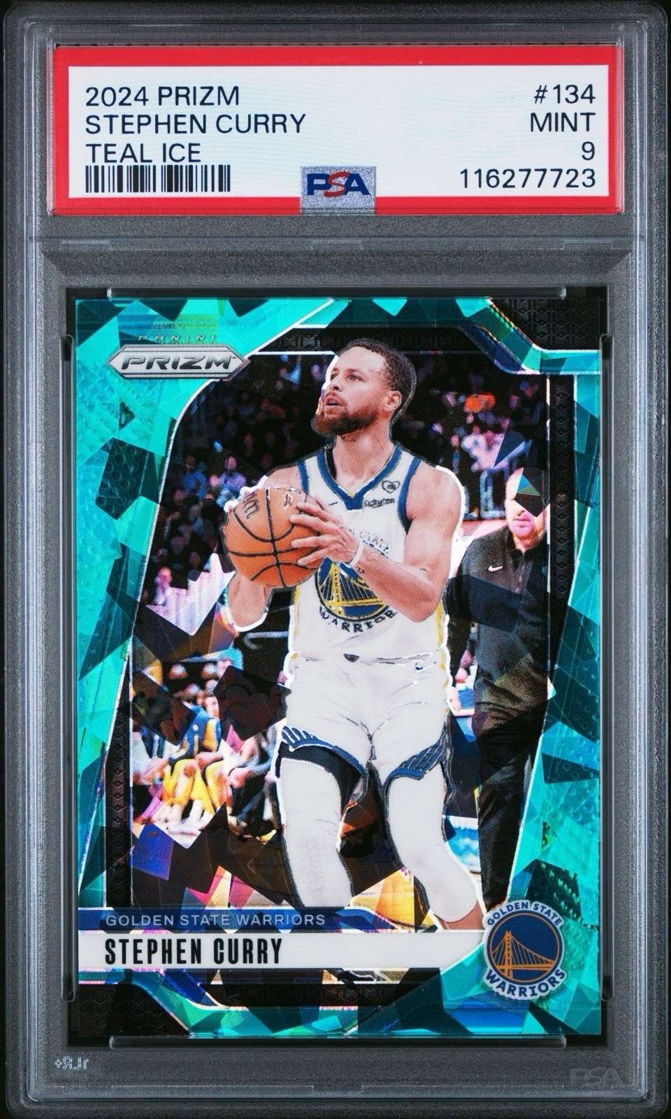 2024-25 Panini Prizm Stephen Curry #134 Teal Ice Prizm /225