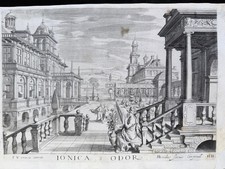 Hendrick I HONDIUS, Architecture Vredeman de Vries, Architettura Ionica 1607