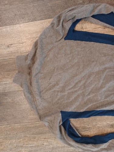 mens khunu yak sweaterlight brown / bluw 1/4 zip Sz. M - $366 - Afbeelding 7 van 7