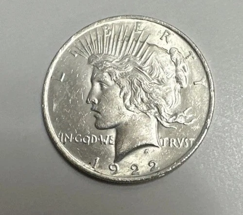 1922 Peace Silver Dollar High Luster EF++ Great Details