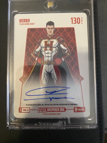 Bo Jackson Battle Arena Autographed Herro Tyler Herro Debut Inspired Ink Card