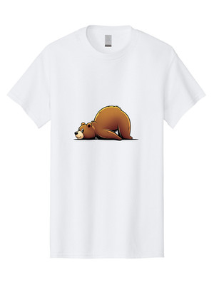 Sleeping-Bear Mens Graphic Tee, 100% Cotton, Casual Summer Wear