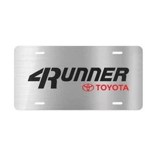 Toyota 4Runner Car Front License Plate Tag Vanity Style | Printed Silver Look