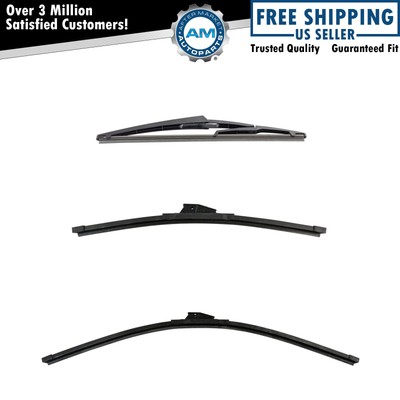 Trico Ice & Exact Fit Windshield Wiper Blade Front & Rear 3pc Set