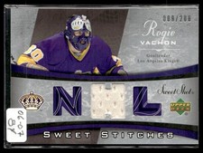 2006-07 Upper Deck Sweet Shot Stitches Rogie Vachon 009/200 Los Angeles Kings