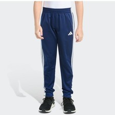 Adidas Lg Kids Navy 3 Stripe Fleece Joggers