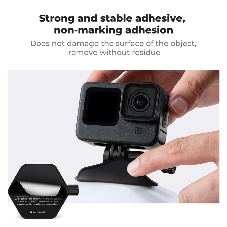 K&F Concept 2-pack Flexible Adhesive Helmet Mount Kit use Genuine 3M for GoPro - Image 3 of 4