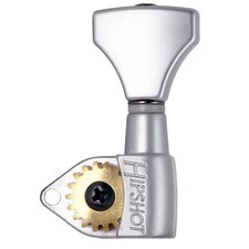 Hipshot Classic Satin Chrome Open Lefty 6 inline tuners w/UMP - 6K1GN0ST