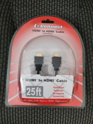 iDotconnect gold plated 25' HDMI cable HDMI to HDMI