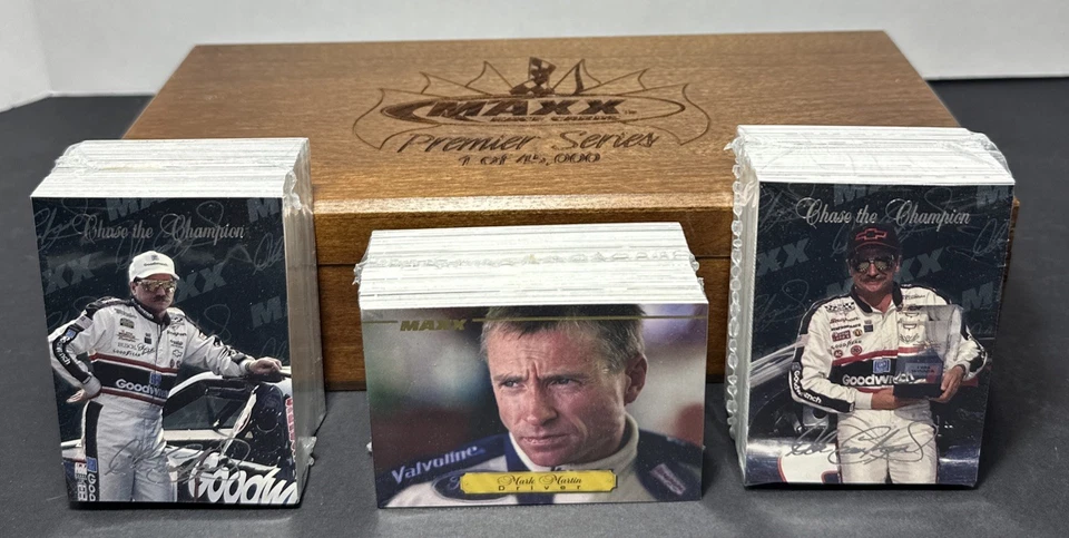 1995 Maxx Premier Series Race Cards 1 of 45,000 Limited Edition Wooden Box NIB - Image 2 of 4
