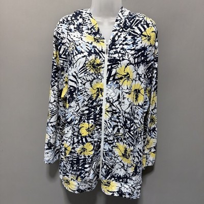 Palm Harbour Plus 1X Hooded Floral Rhinestones Full Zip Long Sleeve Spring