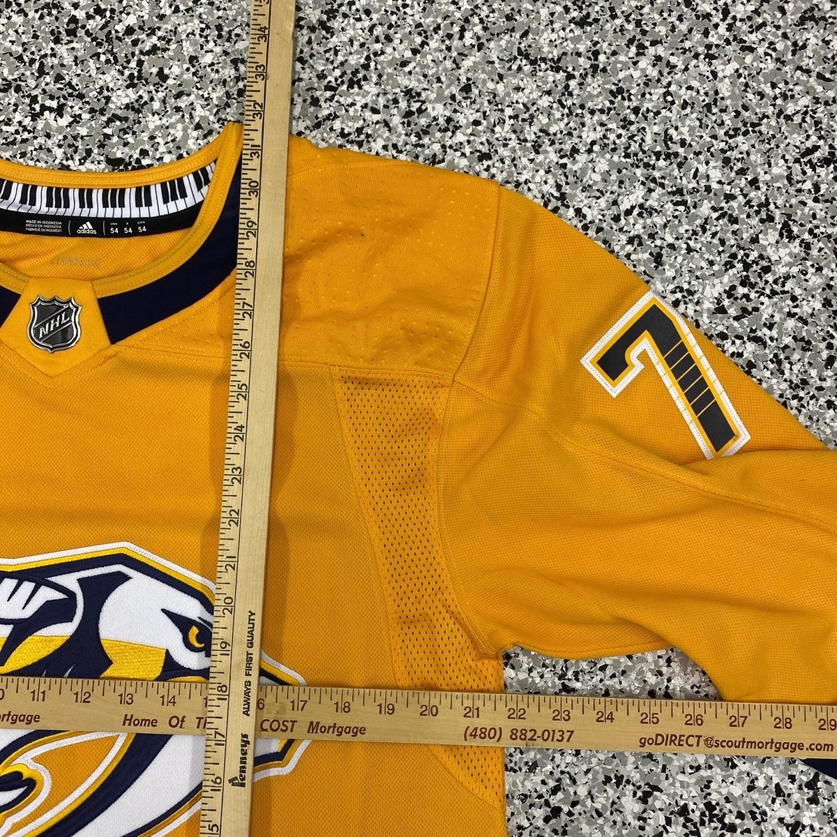 Adidas NHL Nashville Predators PK Subban Authentic Jersey Size 54