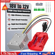 18v to 12v Step Down Converter for Milwaukee M18 Power Wheels Battery Adapter D