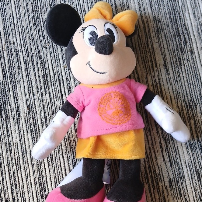 Disney Minnie Mouse Plush Animal Small Pink/Yellow Outfit 2020 CE 0700/AF
