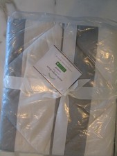 1 Pottery Barn Marlo stripe standard sham quilted gray grey New w tags
