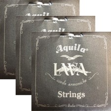 3-Pack Aquila USA 114U High G Tenor Ukulele Strings, All Lava Nylgut