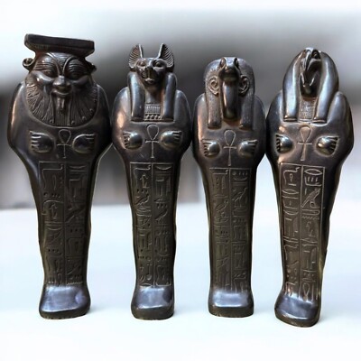 Rare 4 Ancient Egyptian Antiques Statues of Ancient Egyptian Pharaonic BC