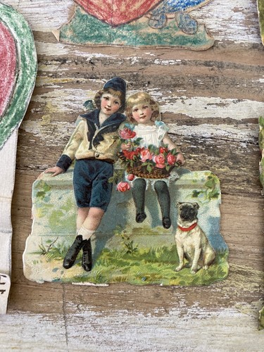 Vintage Valentinstag Karten Teile Stücke Deutschland Schrott + Handarbeit 1920er - Bild 6 von 15