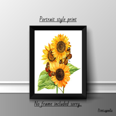 SONNENBLUME A4 DRUCK POSTER BILD FOTO WANDBILD WOHNDEKO UNGERAHMT GESCHENK NEU
