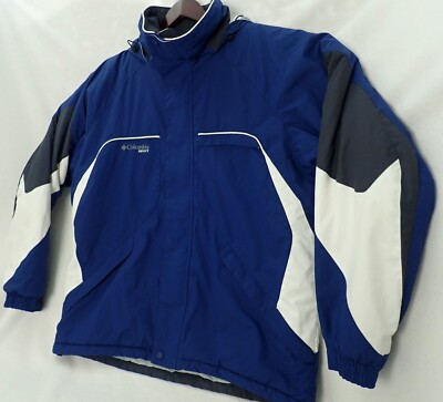 Columbia Jacket Mens SZ Large Blue Gray Winter Ski Sports