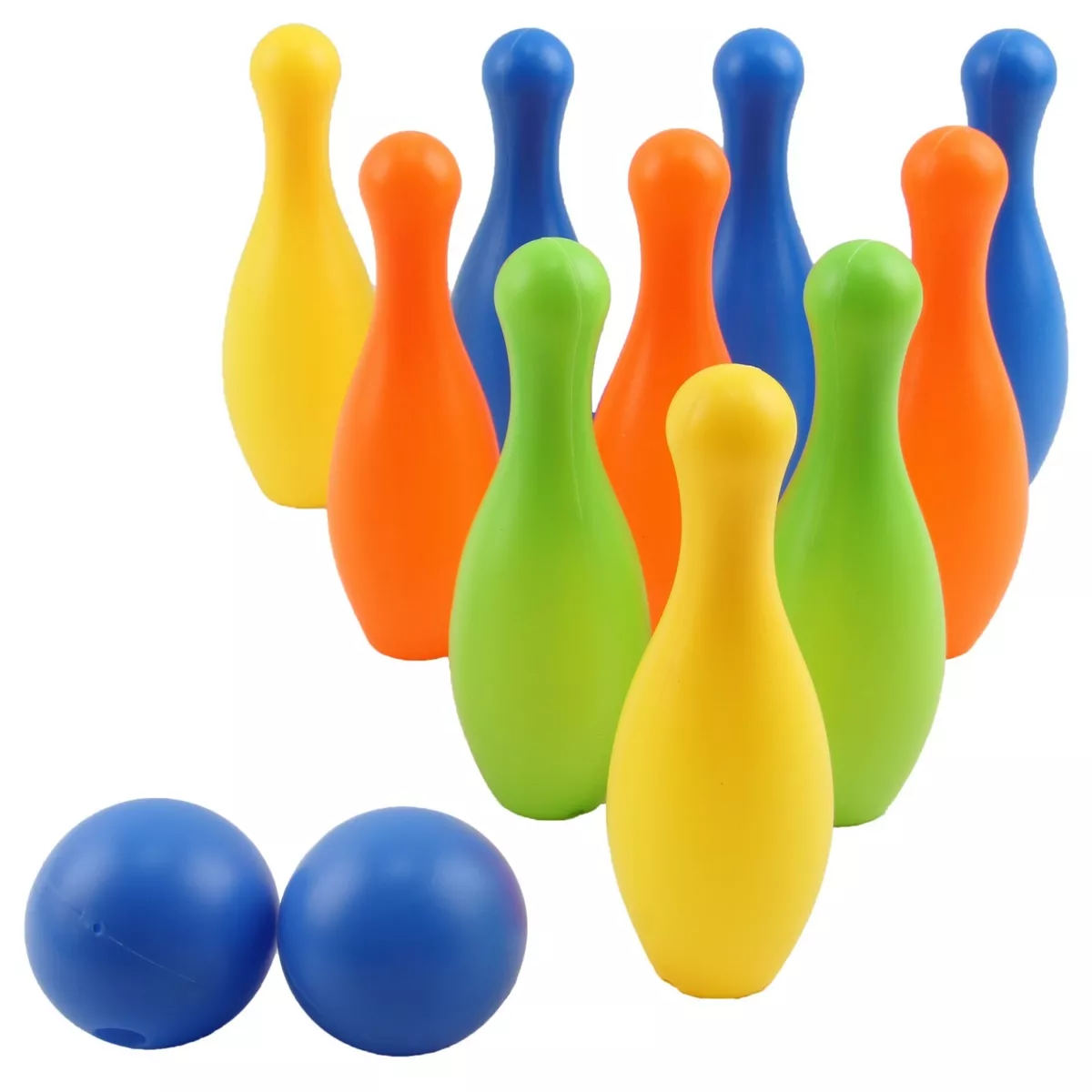 Tren A la verdad principio Toy Bowling Set For Toddlers 12 Piece - 10 Pins 2 Balls Plus Carrying Case  3401 | eBay