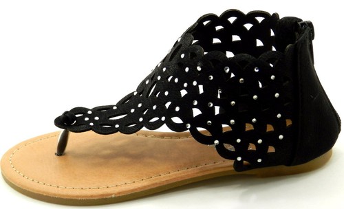 rhinestone t strap flat sandals