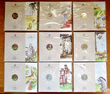 2020-2022 WINNIE THE POOH, COLOUR BU 50p COIN COLLECTION, RARE, LIMITED EDITION