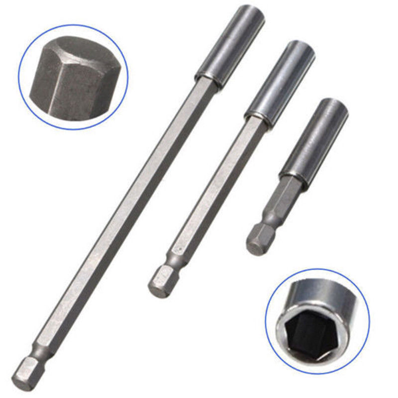 New 3pc Magnetic Bit Holder Set 3" 4" 6" Extensions Quick Change 1/4 ...