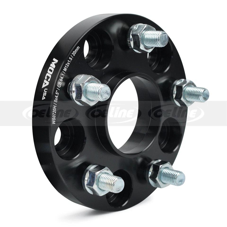 4x 20MM HUBCENTRIC Wheel Spacers for Honda Acura 5x114.3 64.1mm Bore M12x1.5 - Image 3 of 4