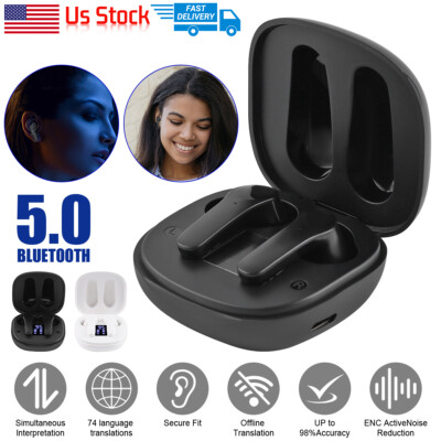 Translator Earbuds 144 Languages Real Time Translator Earphones Smart Voice NEW+
