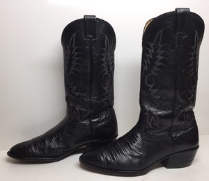 R para hombre de cuero negro de piel de lagarto NOCONA Vaquero Botas Talla  9.5 D | eBay