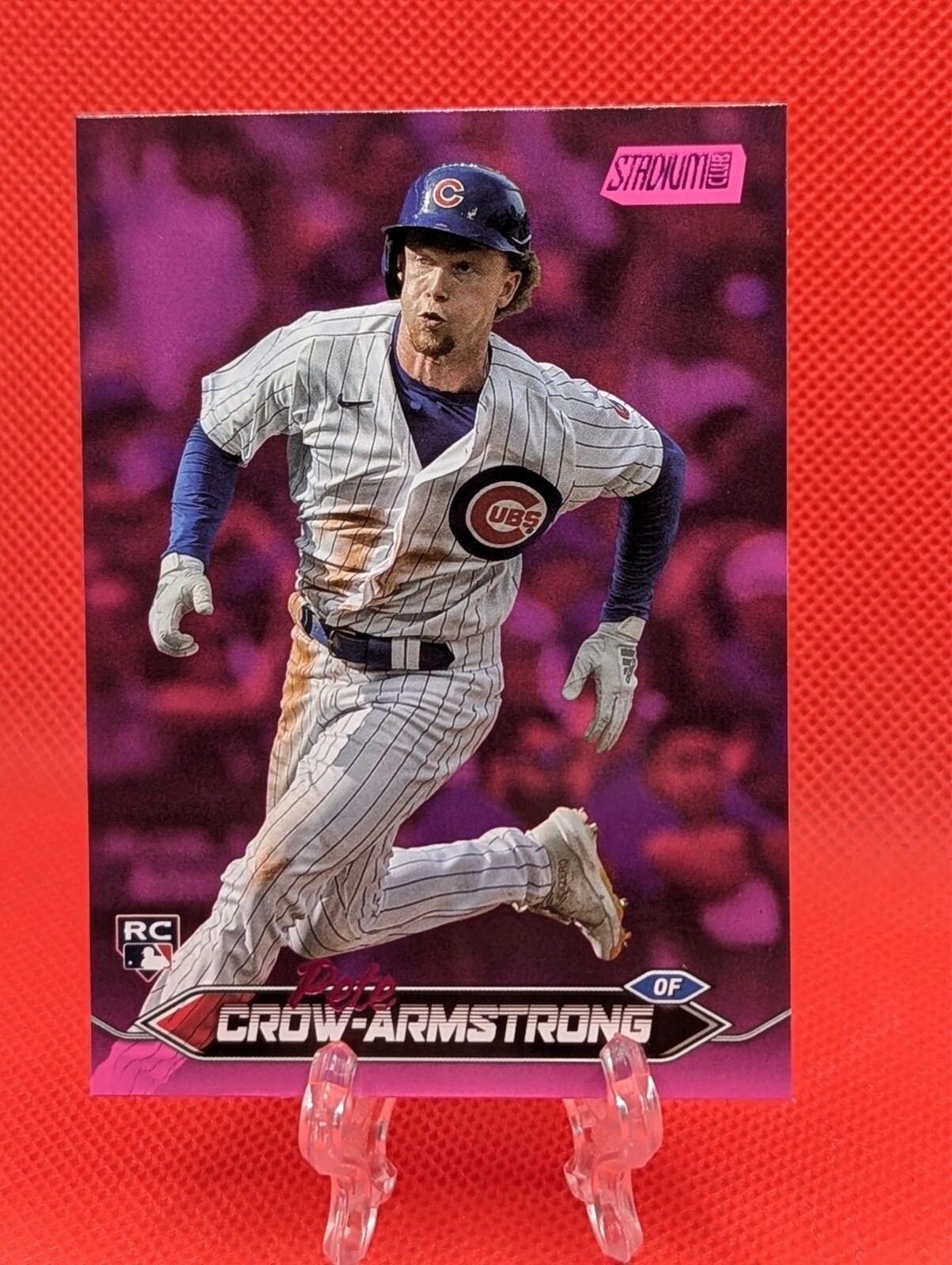 2024 Topps Stadium Club Pete Crow Armstrong Pink Foil #29 Chicago Cubs RC