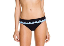 Profile by Gottex black lettuce ruffle bikini bottom size 14