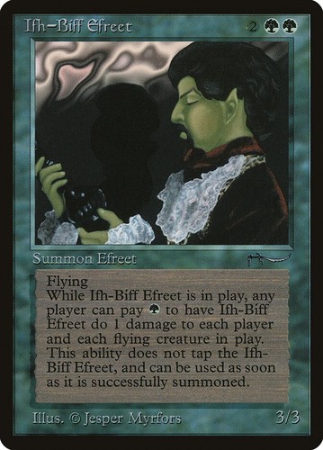MTG Ifh-Biff Efreet Arabian Nights Magic the Gathering