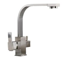 Brushed Nickel 360 Degree 3 Way Kitchen Faucet Seperate Tap RO filter H2O Handle