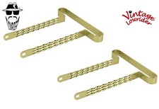 2 VINTAGE LOWRIDER TRIPLE TWISTED BUMPERS GOLD FRONT/ REAR 20" BICYCLE.