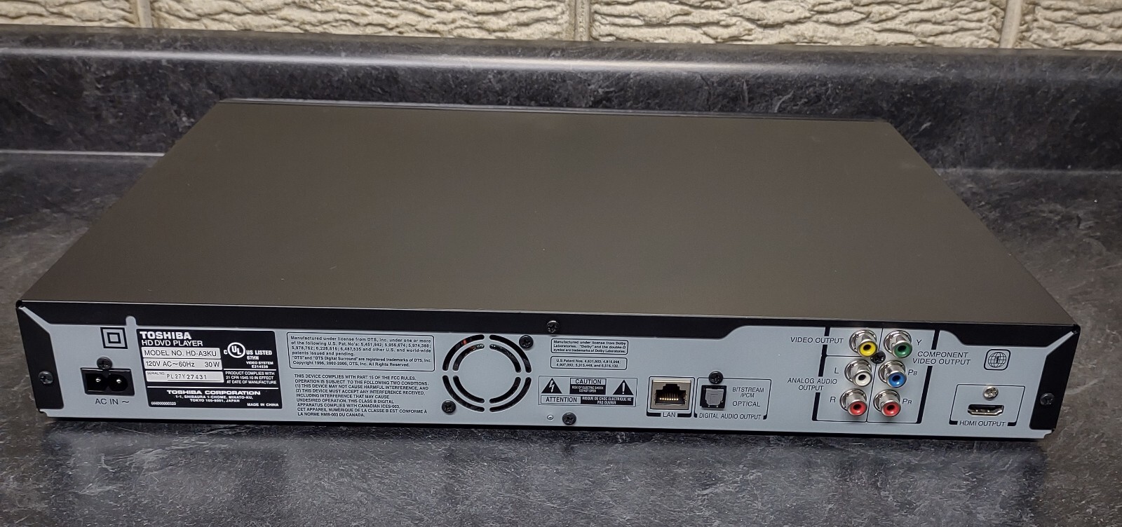 Toshiba HD DVD Player HDA3KU With Remote Tested & Works! eBay