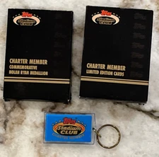 1991 Stadium Club Charter Member Box Set (Ryan Medallion, Keychain, 50 card Set)