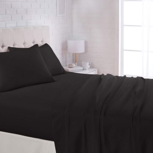 Lightweight Super Soft Easy Care Microfiber 4-Piece Bed Sheet Set
