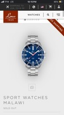 Laco limited edition Malawi men's watch, 42.5mm Stainless steel case.