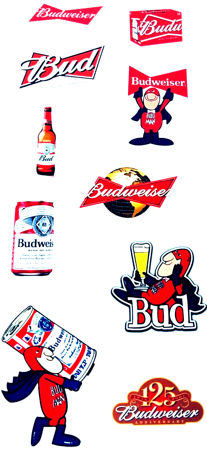 Budweiser Stickers Bud Man by Checkered Flag Racing 1991 edition old
